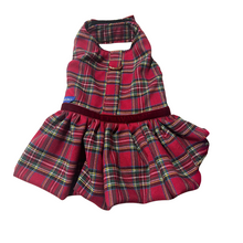 Load image into Gallery viewer, Red Tartan Pleated Dress