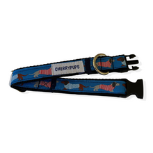 Load image into Gallery viewer, Dachshund Dog Collar (Pink & Blue)