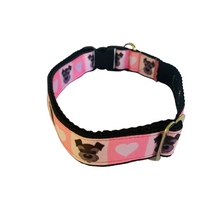 Load image into Gallery viewer, Pink Schnauzer Love Dog Collar