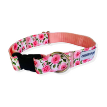 Load image into Gallery viewer, Pink Rose Dog Collar