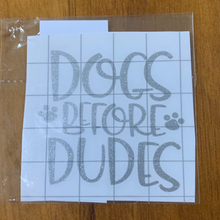Load image into Gallery viewer, Dogs Before Dudes Car Sticker