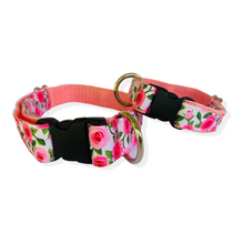 Load image into Gallery viewer, Pink Rose Dog Collar