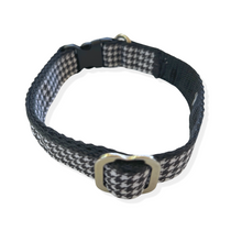 Load image into Gallery viewer, Black Herringbone Dog Collar