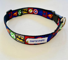 Load image into Gallery viewer, Superheroes Dog Collar