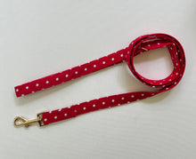 Load image into Gallery viewer, White Stars On Red Dog Collar