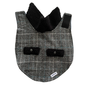 Checked Woollen Dog Coat