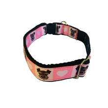 Load image into Gallery viewer, Pink Schnauzer Love Dog Collar
