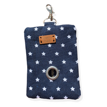 Load image into Gallery viewer, White Stars On Navy Doggy Bag Holder
