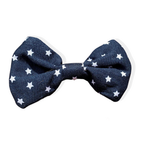 Navy & White Stars Bow/Bowtie