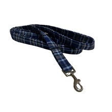 Load image into Gallery viewer, Blue Check Tartan Dog Lead
