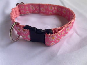 Pink Daisy - Dog Collar