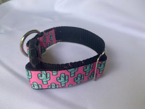 Hot Pink Cactus - Dog Collar - 25mm